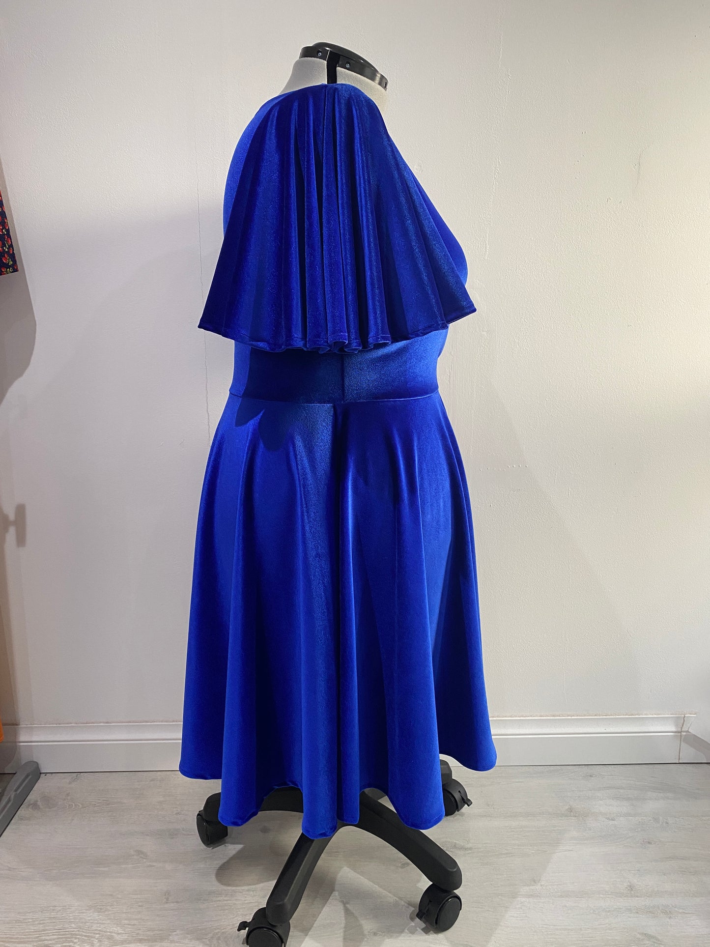 Blue Velvet Dress