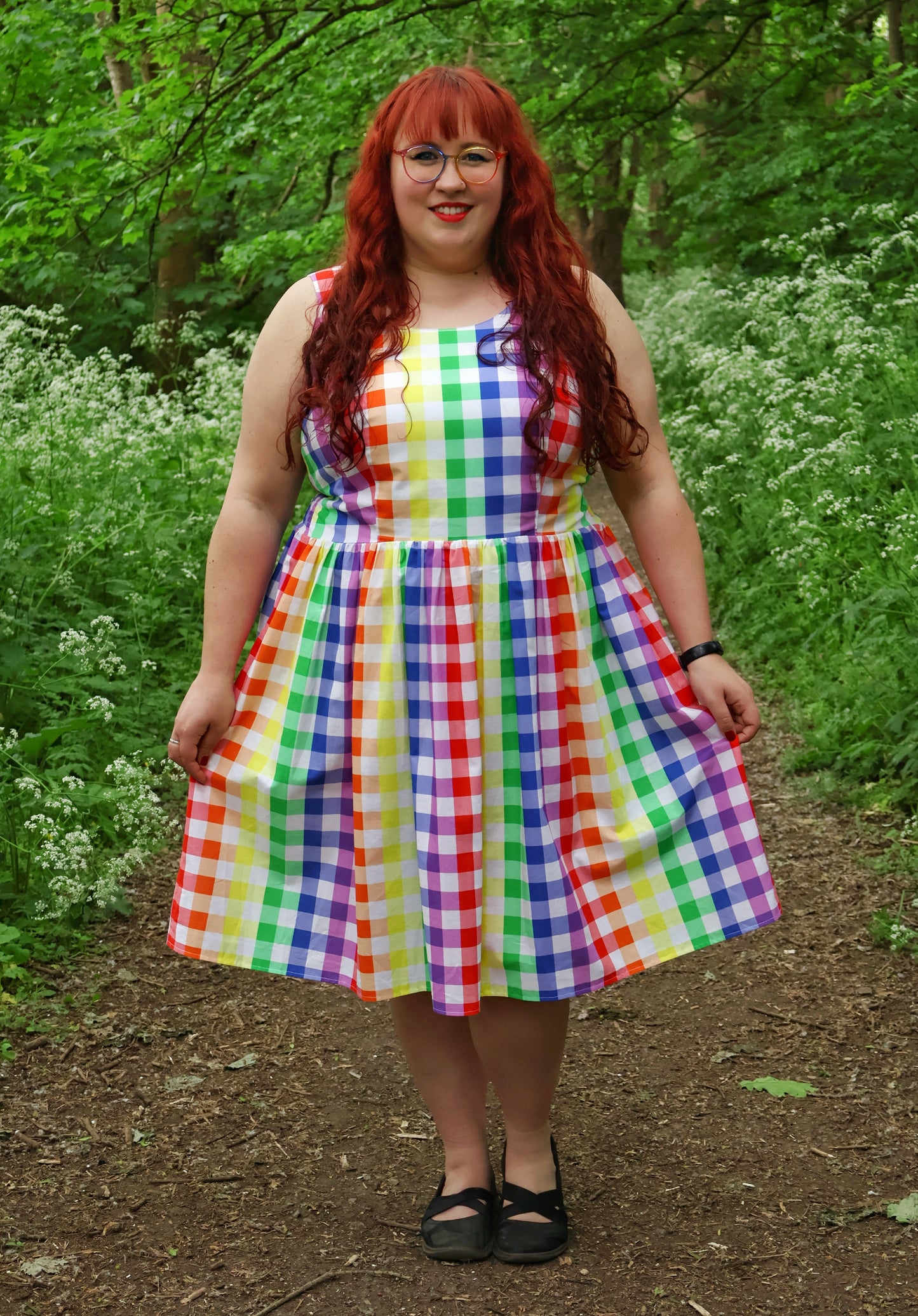 Rainbow Gingham Dress
