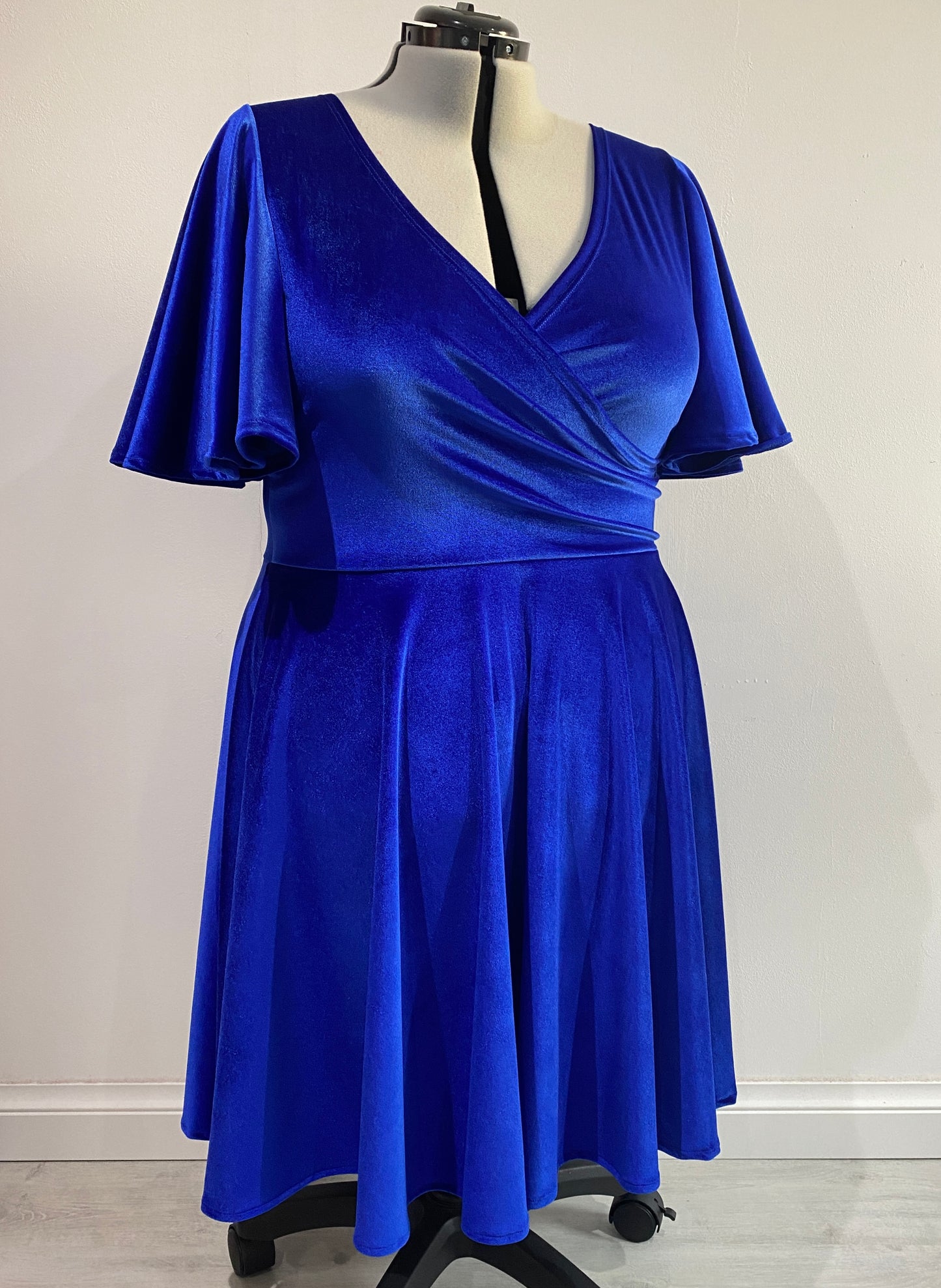 Blue Velvet Dress