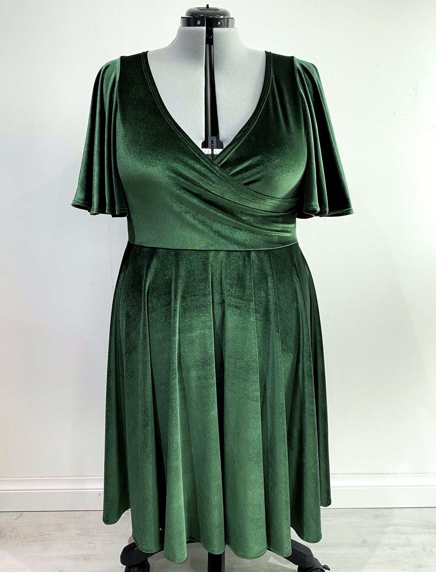 Green Velvet Dress
