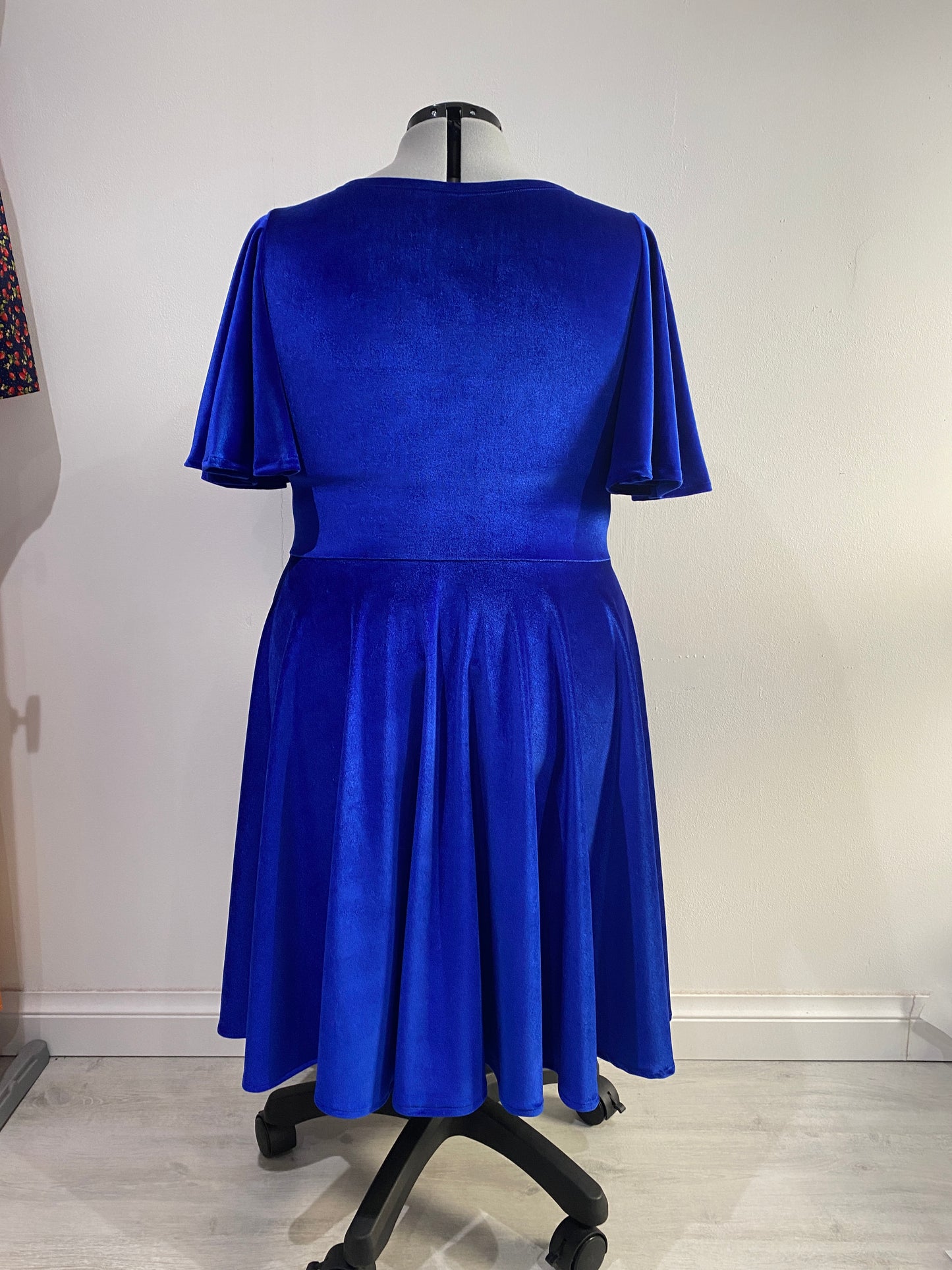 Blue Velvet Dress