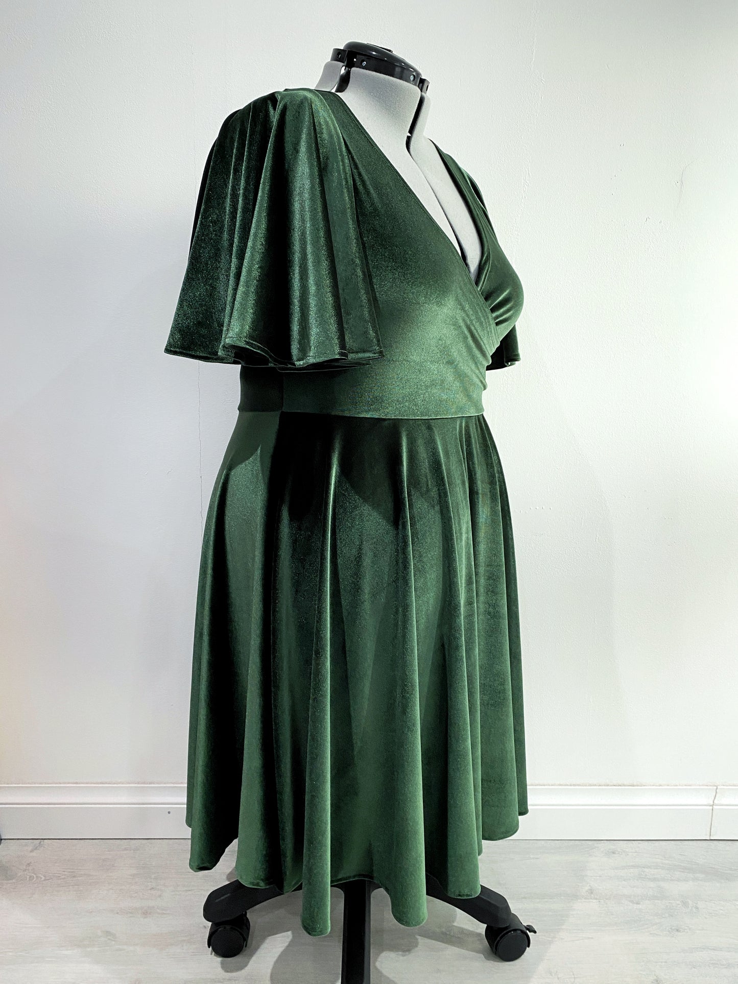 Green Velvet Dress