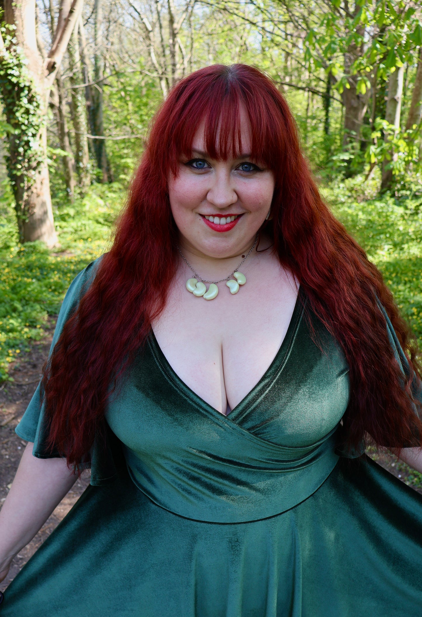 Green Velvet Dress