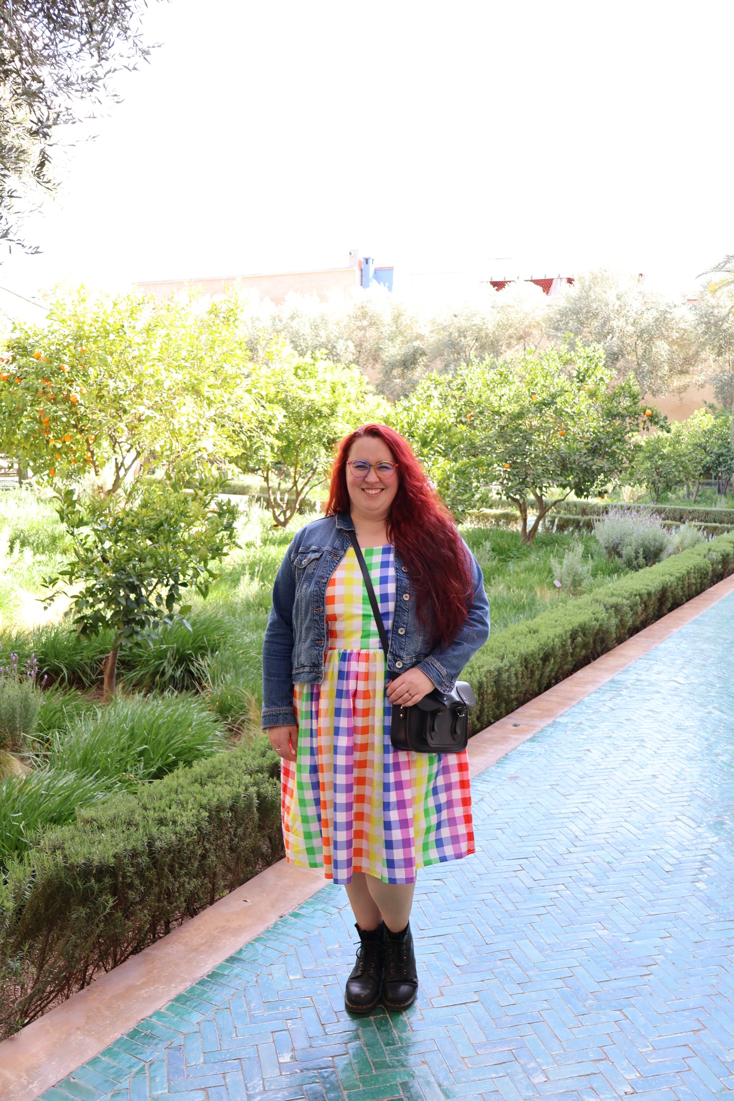 Rainbow Gingham Dress