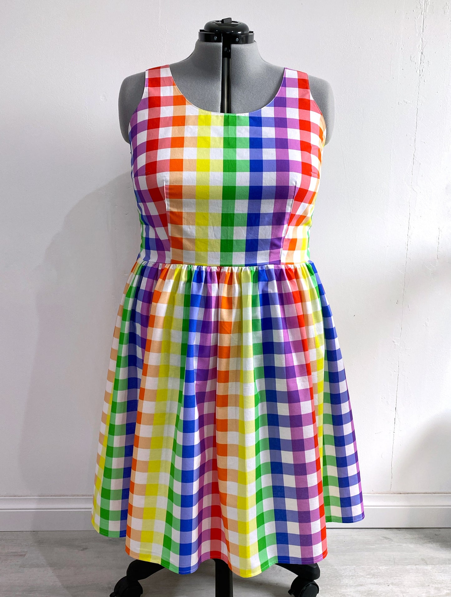 Rainbow Gingham Dress