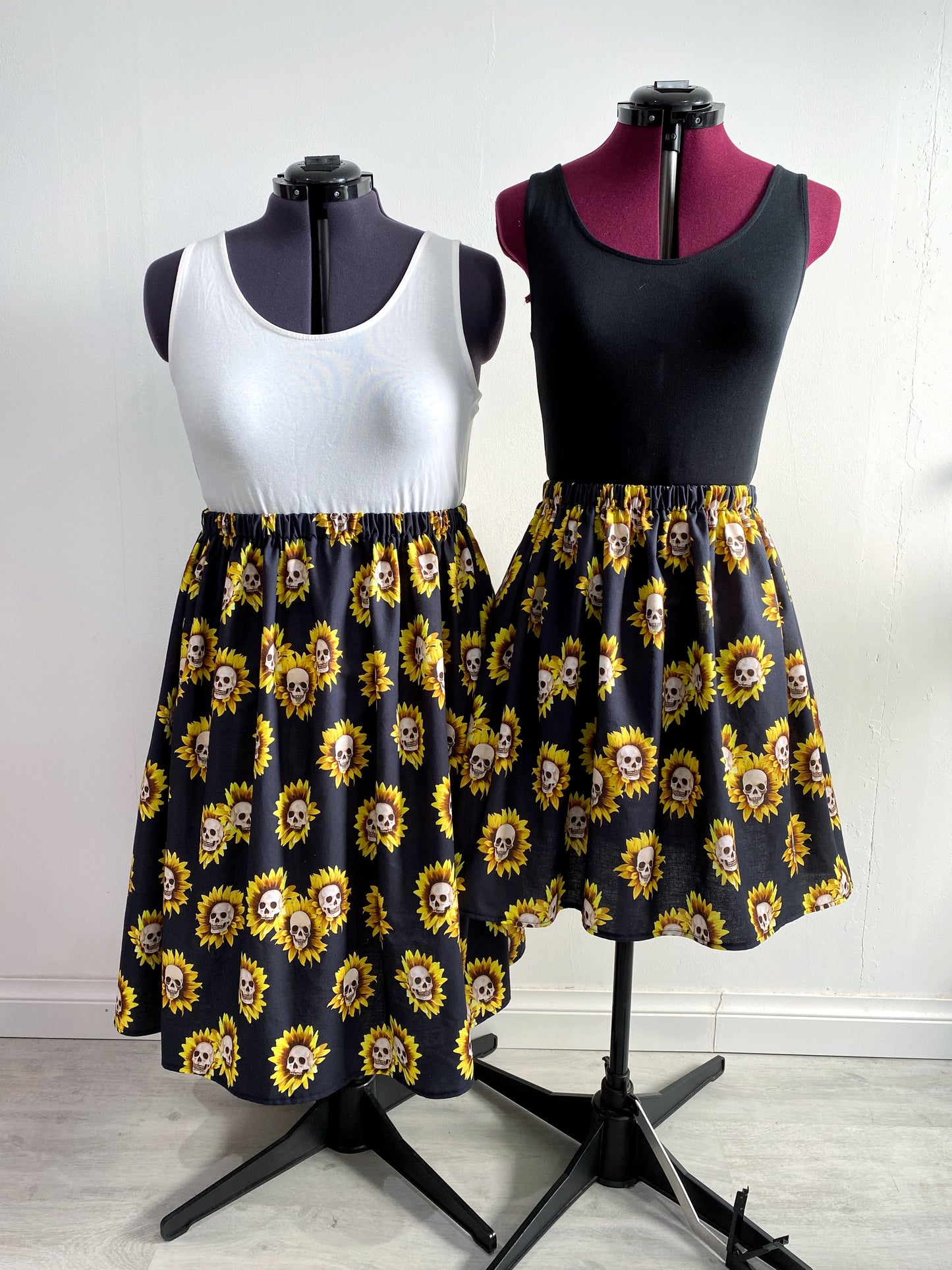 Skullflower Midi Skirt