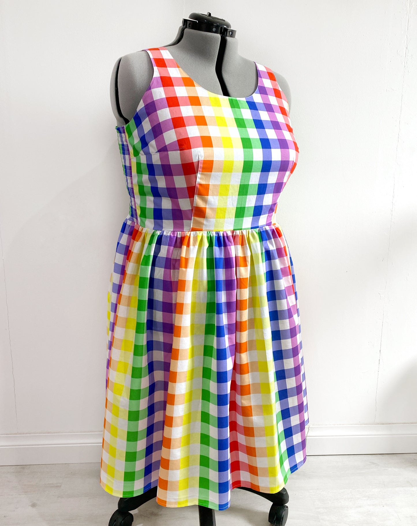 Rainbow Gingham Dress