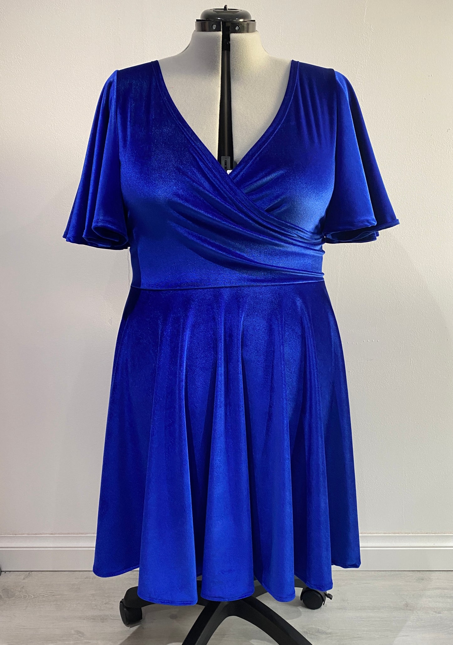Blue Velvet Dress