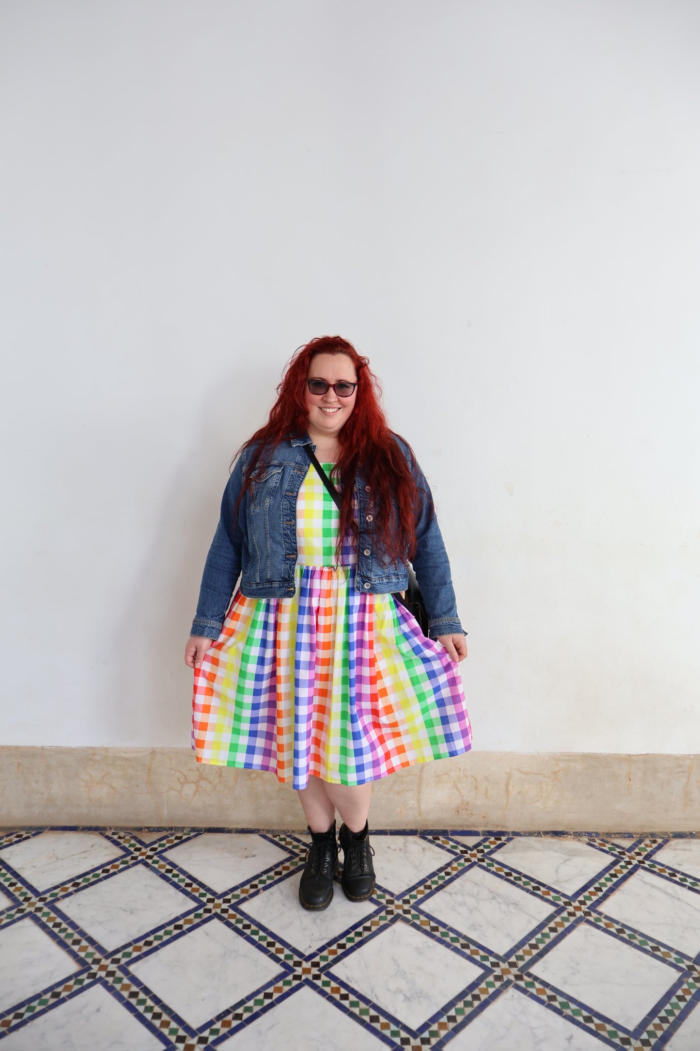 Rainbow Gingham Dress