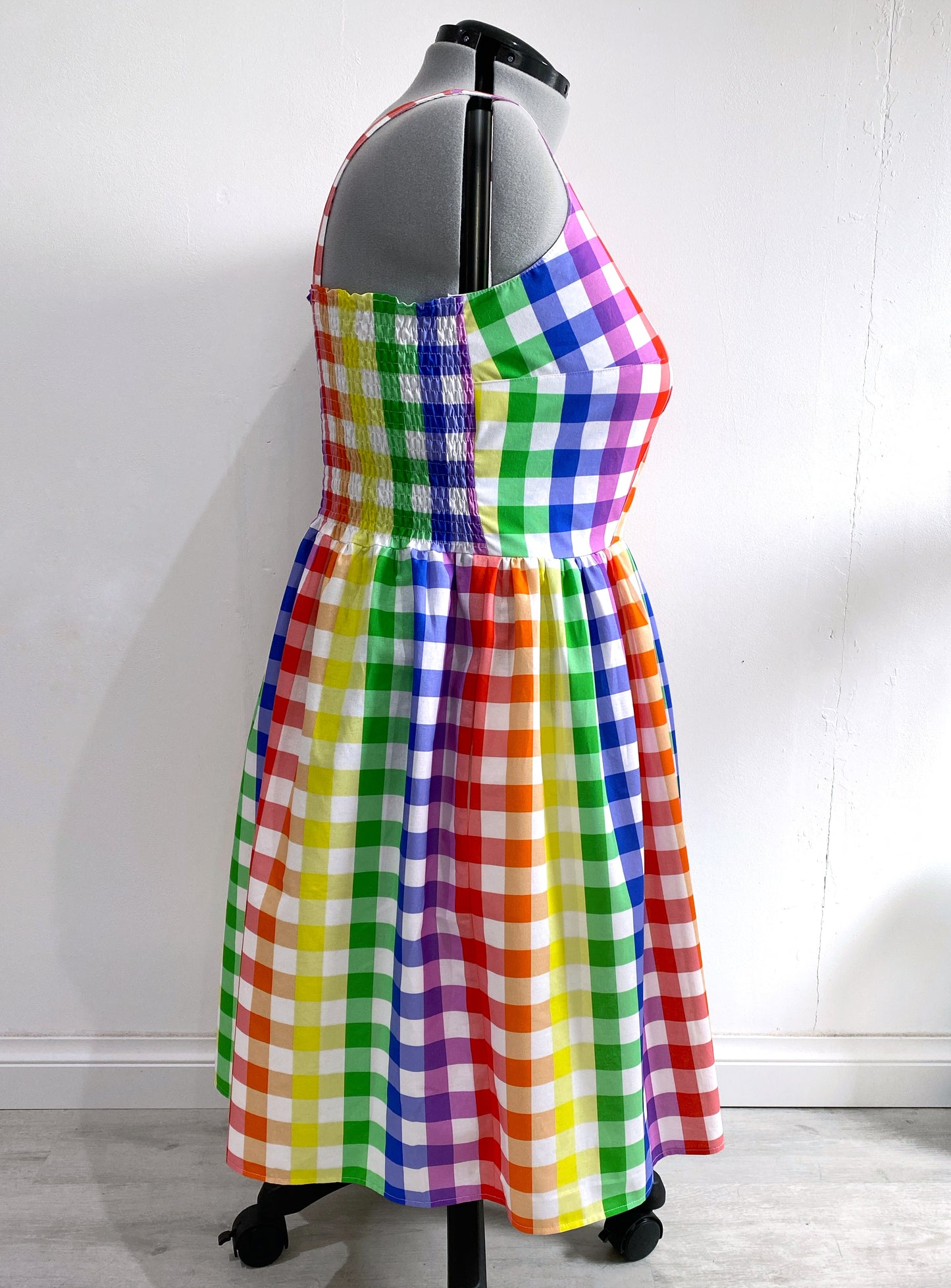 Rainbow Gingham Dress