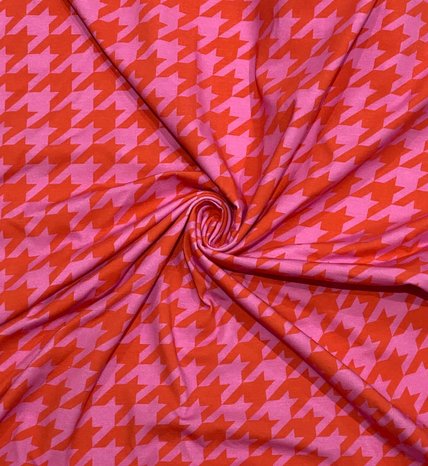 Pink and Red Houndstooth Dress