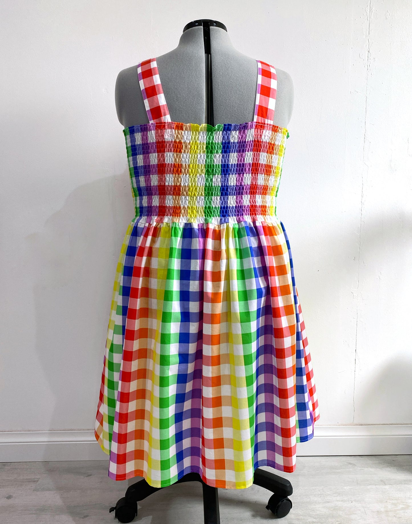 Rainbow Gingham Dress