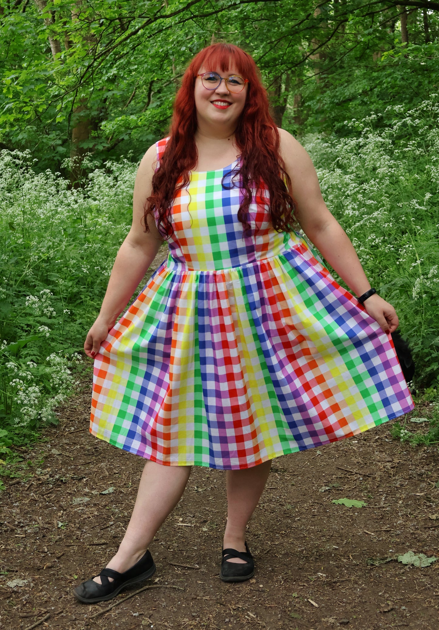 Rainbow Gingham Dress