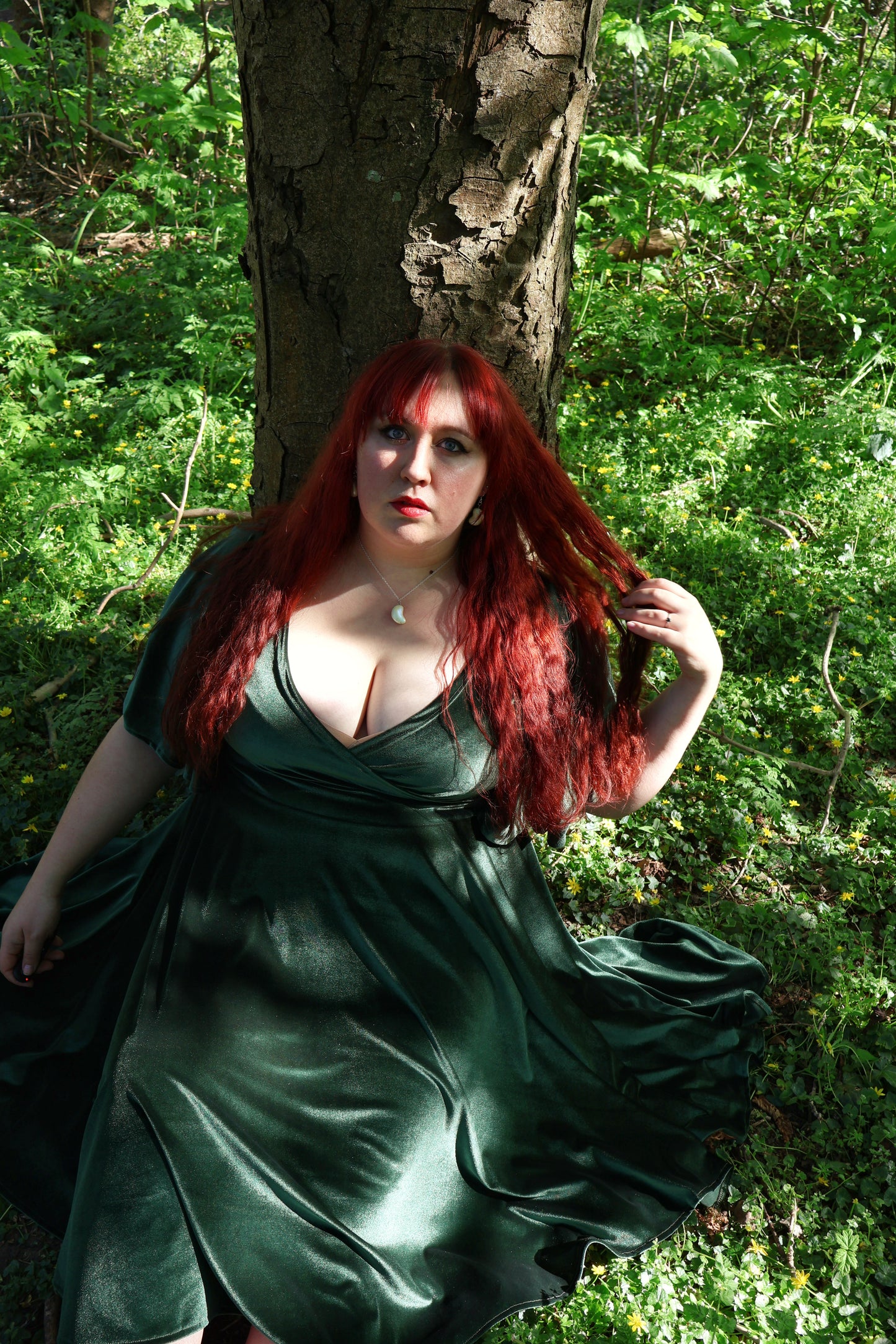 Green Velvet Dress