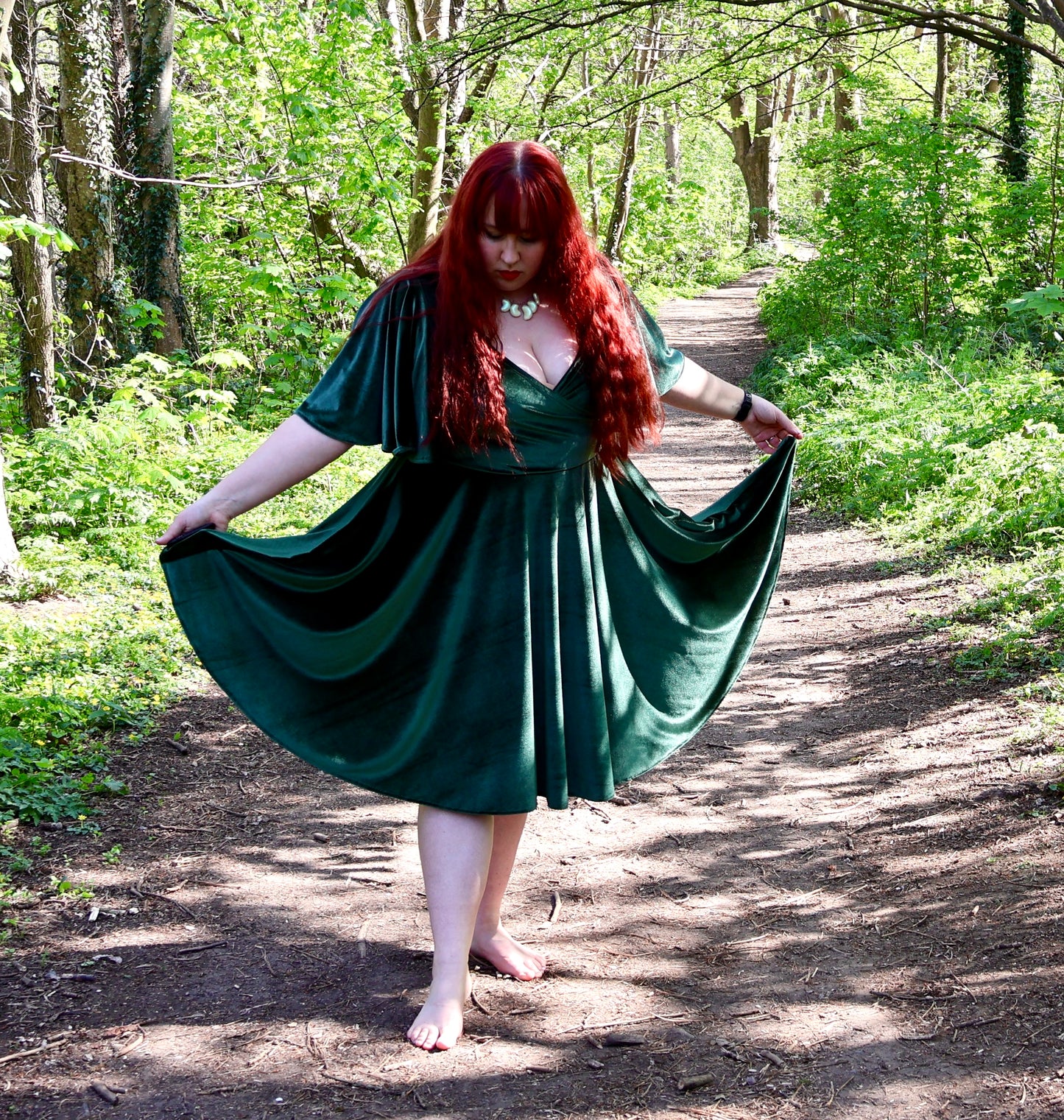 Green Velvet Dress