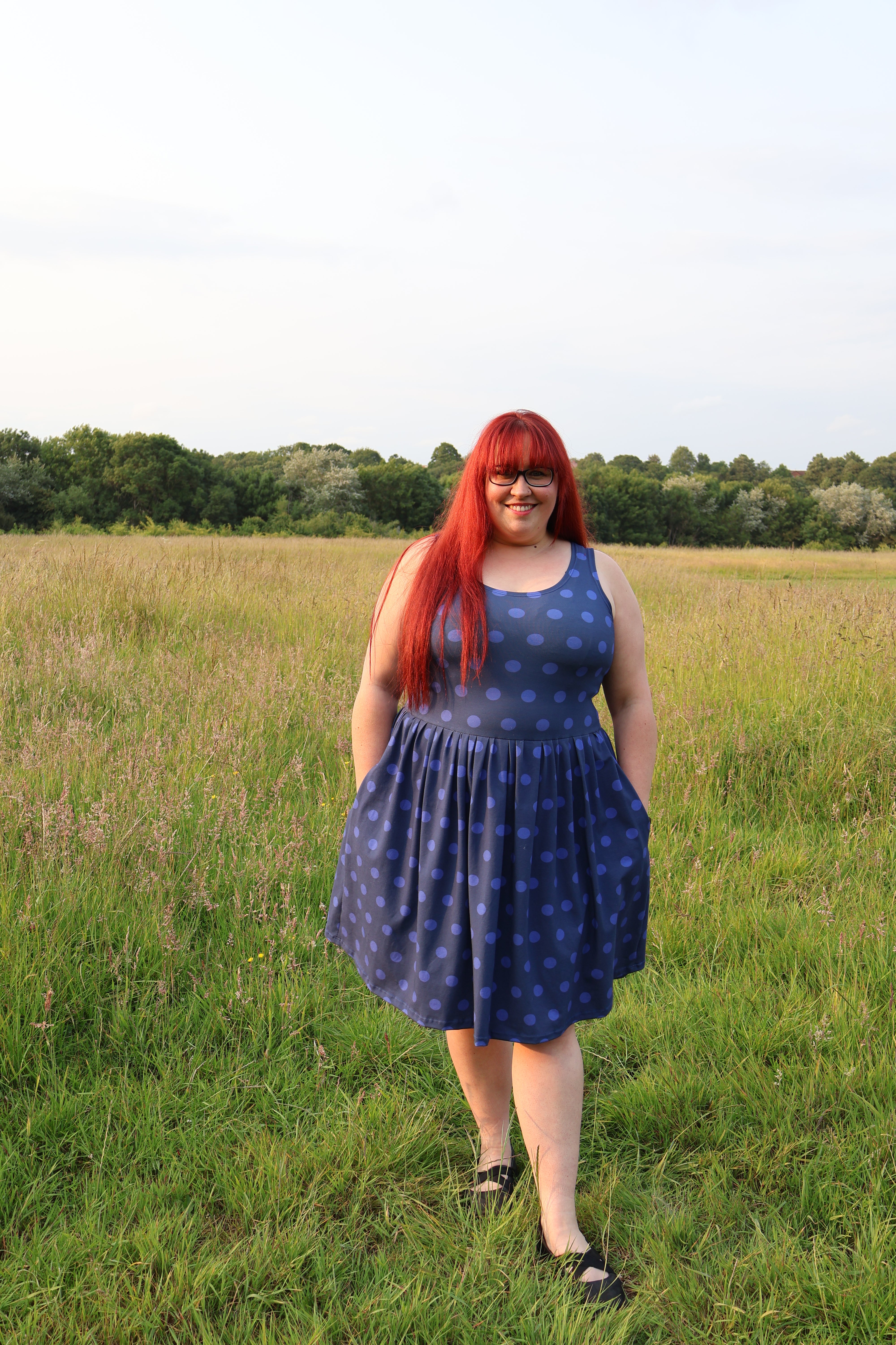 Blue Polka Dot Dress – Interrobang Art
