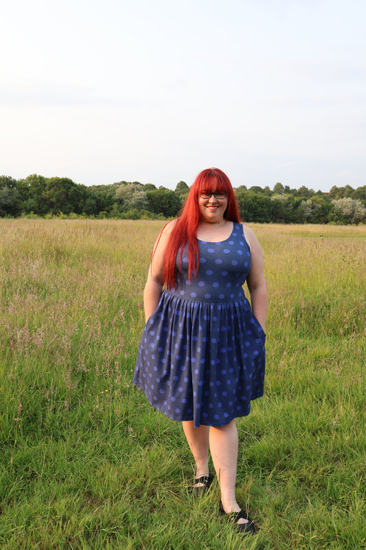 Blue Polka Dot Dress