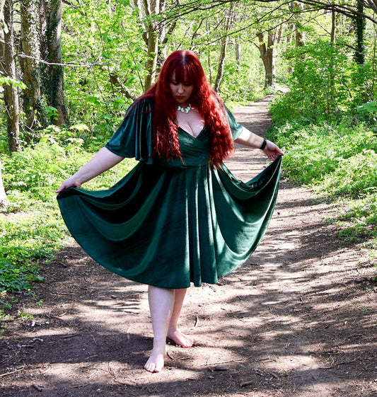 Green Velvet Dress