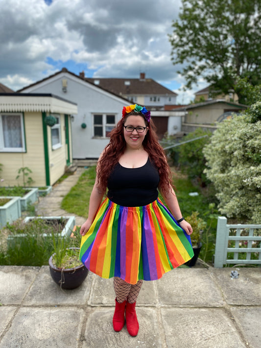Rainbow Stripes Skirt