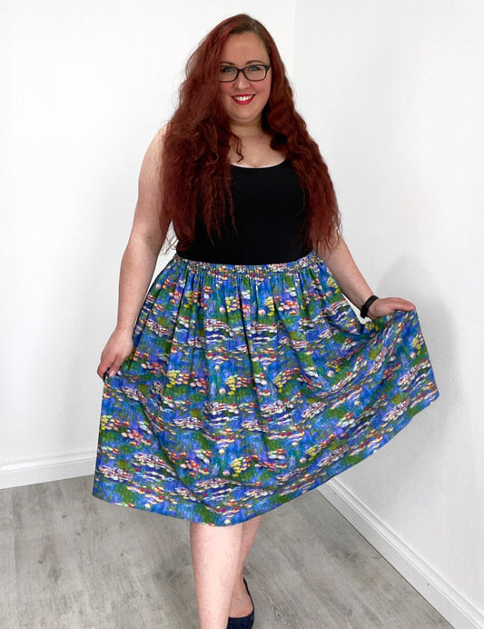 Water Lilies Midi Skirt